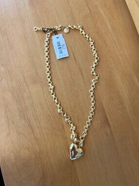 Talbots Soft Heart Pendant Necklace